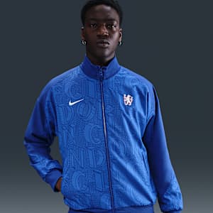 Chelsea F.C. Strike Men's Nike Dri-FIT Football Anthem Jacket. Nike ID